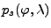 $ p_s (\varphi, \lambda)$