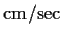 ${\rm cm/sec}$