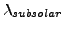 $ \lambda_{subsolar}$