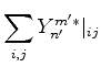 $ {\displaystyle \sum_{i,j} Y_{n'}^{m'*}\vert _{ij} }$